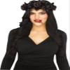 Fun World Bloody Glitter Flower Headpiece, Black, One Size view 1
