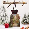 LAMAME Italy Tuscany Printed Christmas Drawstring Gift Bags with Kraft Tags view 3
