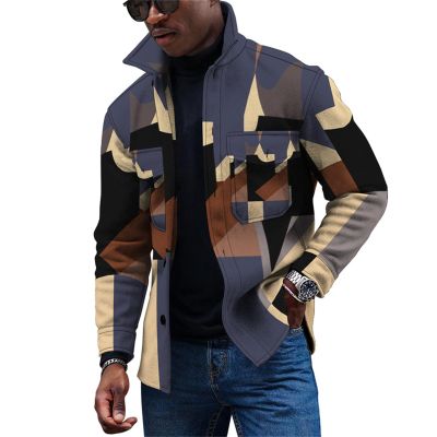 KONG JIMFAN Men's Bomber Jacket, Brown, S