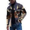 KONG JIMFAN Men's Bomber Jacket, Brown, S view 1