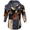 KONG JIMFAN Men's Bomber Jacket, Brown, S view 2