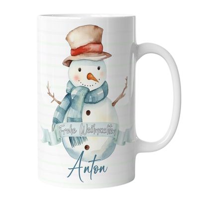 timalo Personalized Christmas Mug with Name, Snowman-2