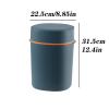 HASMI Creative Push-Lid Trash Can, Gray view 2