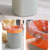 HASMI Creative Push-Lid Trash Can, Gray view 3