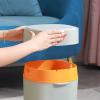 HASMI Creative Push-Lid Trash Can, Gray view 4