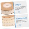 EXCEART 3-Roll Cotton Twill Tape with Ruler Print, Beige view 2
