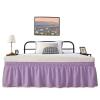 RAAMKA Thick Wraparound Bed Skirt with Ruffles and Strong Elastic Straps, Fade- and Wrinkle-Resistant, 15 in High, Full 120 x 200 x 38 cm, Lilac view 1