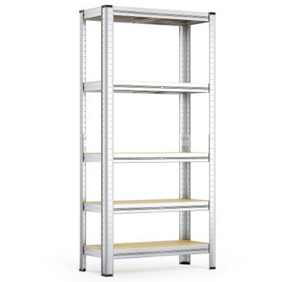 Wiltec Heavy-Duty Shelving Unit 180 x 90 x 30 cm, 875 kg Total Capacity, Galvanized Steel, 5 Shelves