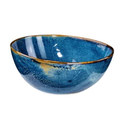 Verlo DEEP Blue Bowl, 25 x 23 cm, Porcelain Serving Bowl