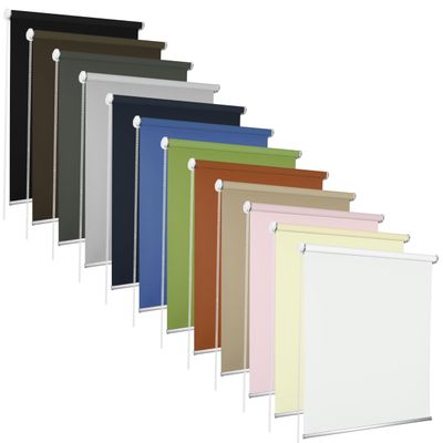 ROLLMAXXX Blackout Roller Blind with Drilling, 80 cm, Light Gray
