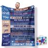 Aotximlat Blanket for Dad from Daughter, “To My Father” Throw Blanket, Birthday or Father’s Day Gift, 50 x 60 in view 1