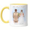 Kiddle-Design Personalized Yellow Wedding Mug with Names view 1