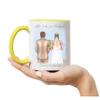 Kiddle-Design Personalized Yellow Wedding Mug with Names view 4