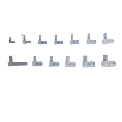 Plastic Pipe Fitting, 1.6–14 mm, Pagoda Barb Reducer, 2-Way Elbow for Aquariums, PP Insert, Garden Hose Connector ERBER (Color: 2.4–6.4 mm)