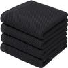 BW&HM Black Cotton Kitchen Towels, 4-Pack, 33 x 74 cm view 1
