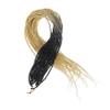 minkissy 2-Piece Gradient Long Ponytail Hair Extensions, Black-Brown Synthetic Hairpieces for Women, Daily Wear, Parties and Cosplay view 1