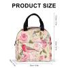Insulated Lunch Bag with Summer Bird Rose Flower and Pink Butterfly Design view 2