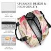 Insulated Lunch Bag with Summer Bird Rose Flower and Pink Butterfly Design view 3