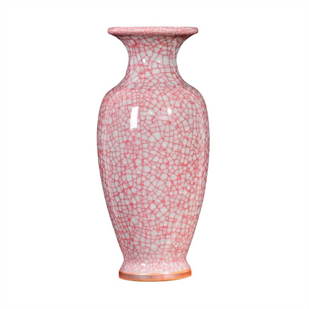 Antique Cracked Ceramic Vase for Living Room, Veranda, TV Cabinet, and Décor, Handmade Personalized Craft Ornament Vase