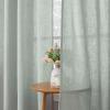 CUCRAF Linen-Look Curtains with Grommets, 2-Pack, 260 x 140 cm, Sage Green, Semi-Sheer view 3