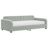 vidaXL Daybed with Mattress Light Gray 39.4" x 78.7" Velvet view 1