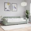vidaXL Daybed with Mattress Light Gray 39.4" x 78.7" Velvet view 2