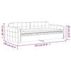 vidaXL Daybed with Mattress Light Gray 39.4" x 78.7" Velvet view 3