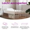 vidaXL Daybed with Mattress Light Gray 39.4" x 78.7" Velvet view 4