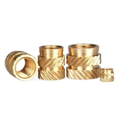 LXURY 50-Piece M5 Brass Heat-Set Threaded Inserts, 10 mm Length, 7 mm OD