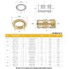 LXURY 50-Piece M5 Brass Heat-Set Threaded Inserts, 10 mm Length, 7 mm OD view 3