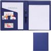 A4 Paper Pocket Folder with Clipboard, Portable Faux Leather Organizer, Storage and Business Conference Notepad Folder (Red/Blue) view 1