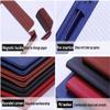 A4 Paper Pocket Folder with Clipboard, Portable Faux Leather Organizer, Storage and Business Conference Notepad Folder (Red/Blue) view 4