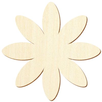 Wooden Daisy – Custom Cut 3–50 cm for Décor & Crafts
