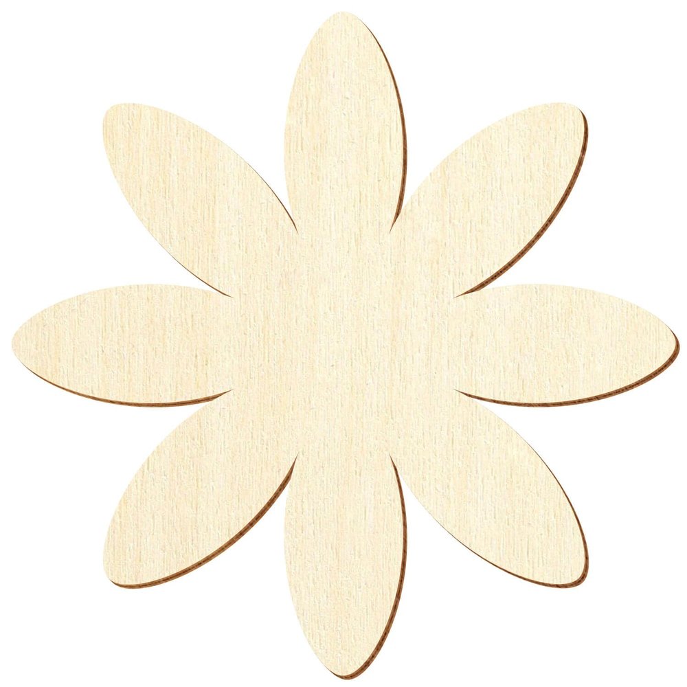 Wooden Daisy – Custom Cut 3–50 cm for Décor & Crafts