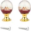 DUBMAG Crystal Cabinet Knobs, 2-Pack, Red, 25 mm Diameter view 1