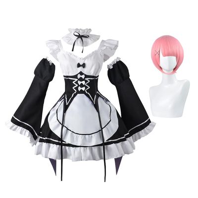Zhongkaihua Re:0 Rem/Ram Maid Cosplay Costume Set