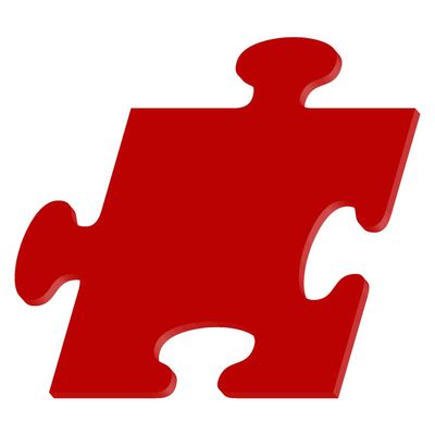 PLEXIGLAS Cut-to-Size 3–50 cm – Red Puzzle Piece