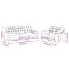 vidaXL 2-Piece Sofa Set with Cushions, Light Yellow Fabric view 3
