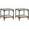 MNISDFL Set of 2 Side Tables, Sonoma Oak, 40 x 40 x 40 cm view 2