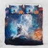 Xoenoiee 3-Piece White Tiger Galaxy Duvet Cover Set, Polyester, Soft and Skin-Friendly, King Size (104 x 88 in) view 2
