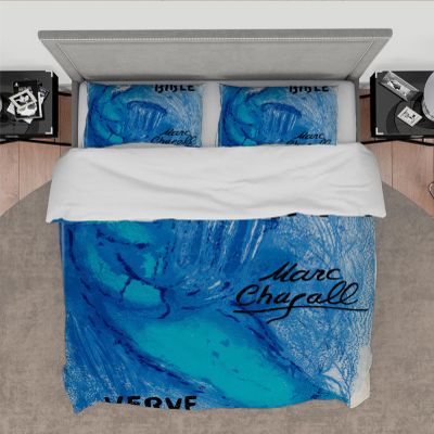 DINGSION Marc Chagall-Style 3-Piece Bible Bedding Set, Ultra-Soft Breathable Microfiber, 180 x 220 cm