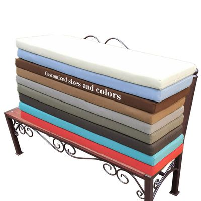 Outdoor Garden Bench Cushion, Sea Blue, 190 × 30 × 5 cm