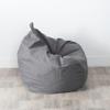 FANSU Solid Linen Bean Bag Cover, Unfilled, Indoor/Outdoor, Washable, Dark Gray, L view 1