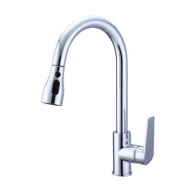 All-Copper Kitchen Faucet with Pull-Down Sprayer