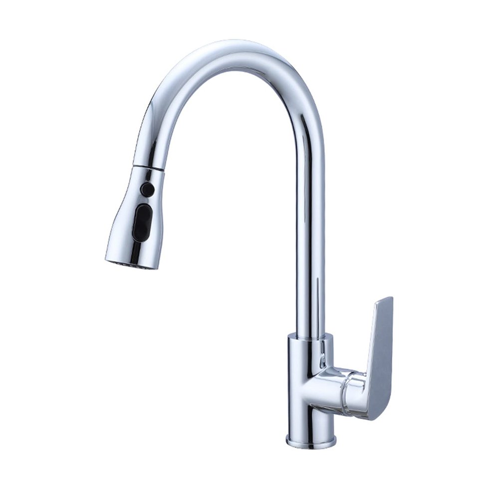 All-Copper Kitchen Faucet with Pull-Down Sprayer