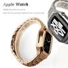 SCHIK Luxury Metal Case and Band for Apple Watch 8/7, 44/45 mm, Silicone Band Set for iWatch Series 8/7/6/5/4, 41 mm, Men's, 44 mm, Agate view 4