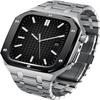 SCHIK Stainless Steel Watch Band Set for Apple Watch 8/7/6/5/4/SE, Metal Watch Band and Case, for iWatch 44 mm/45 mm, 44 mm, Agate view 1