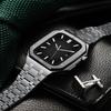 SCHIK Stainless Steel Watch Band Set for Apple Watch 8/7/6/5/4/SE, Metal Watch Band and Case, for iWatch 44 mm/45 mm, 44 mm, Agate view 4