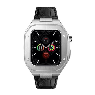 SCHIK 44 mm Leather Band Modification Kit for Apple Watch, Agate