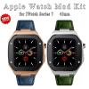 SCHIK 44 mm Leather Band Modification Kit for Apple Watch, Agate view 2